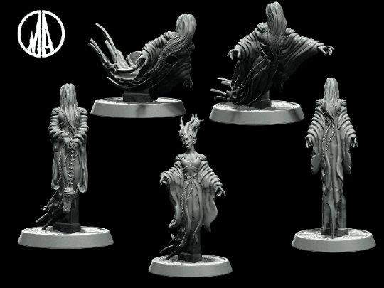 Banshee Miniature - 5 Poses - 28mm scale Tabletop gaming DnD Miniature Dungeons and Dragons,dnd 5e - Plague Miniatures