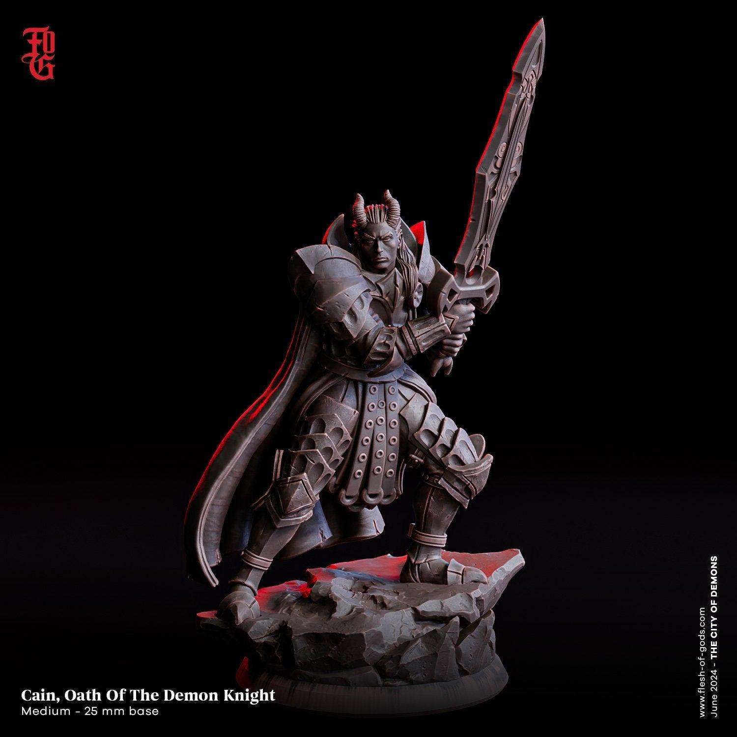 Cain, Oath of the Demon Knight Miniature | Demonic Knight Figure