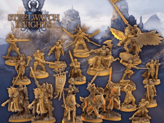 Commander knight miniature Leoneidor | 28mm Scale | DnD Miniature | Dungeons and Dragons | Knight miniature - Plague Miniatures