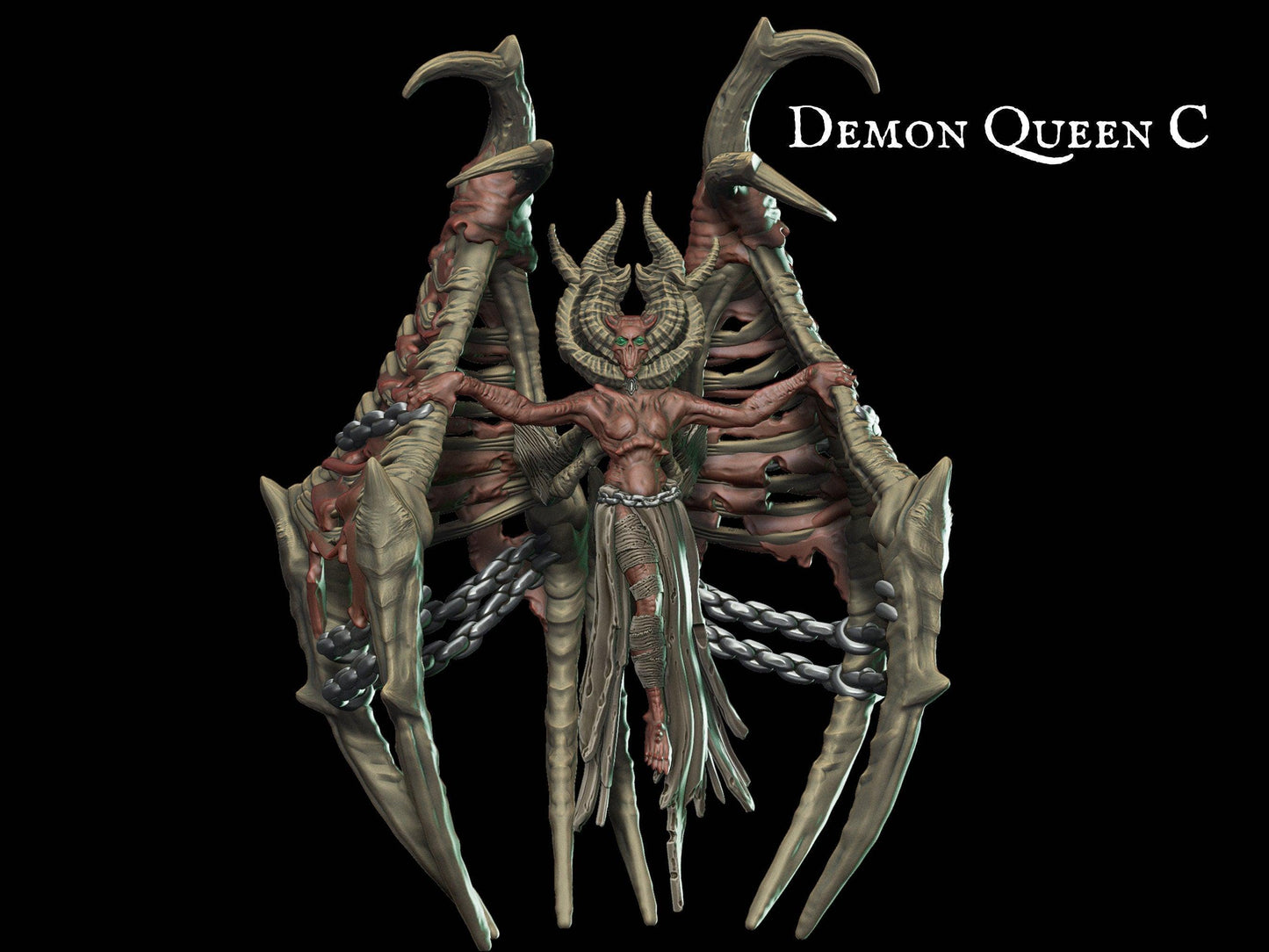 DnD Queen Demon Miniature 28mm scale Tabletop gaming DnD Miniature Dungeons and Dragons, dnd 5e dungeon master gift undead miniature - Plague Miniatures