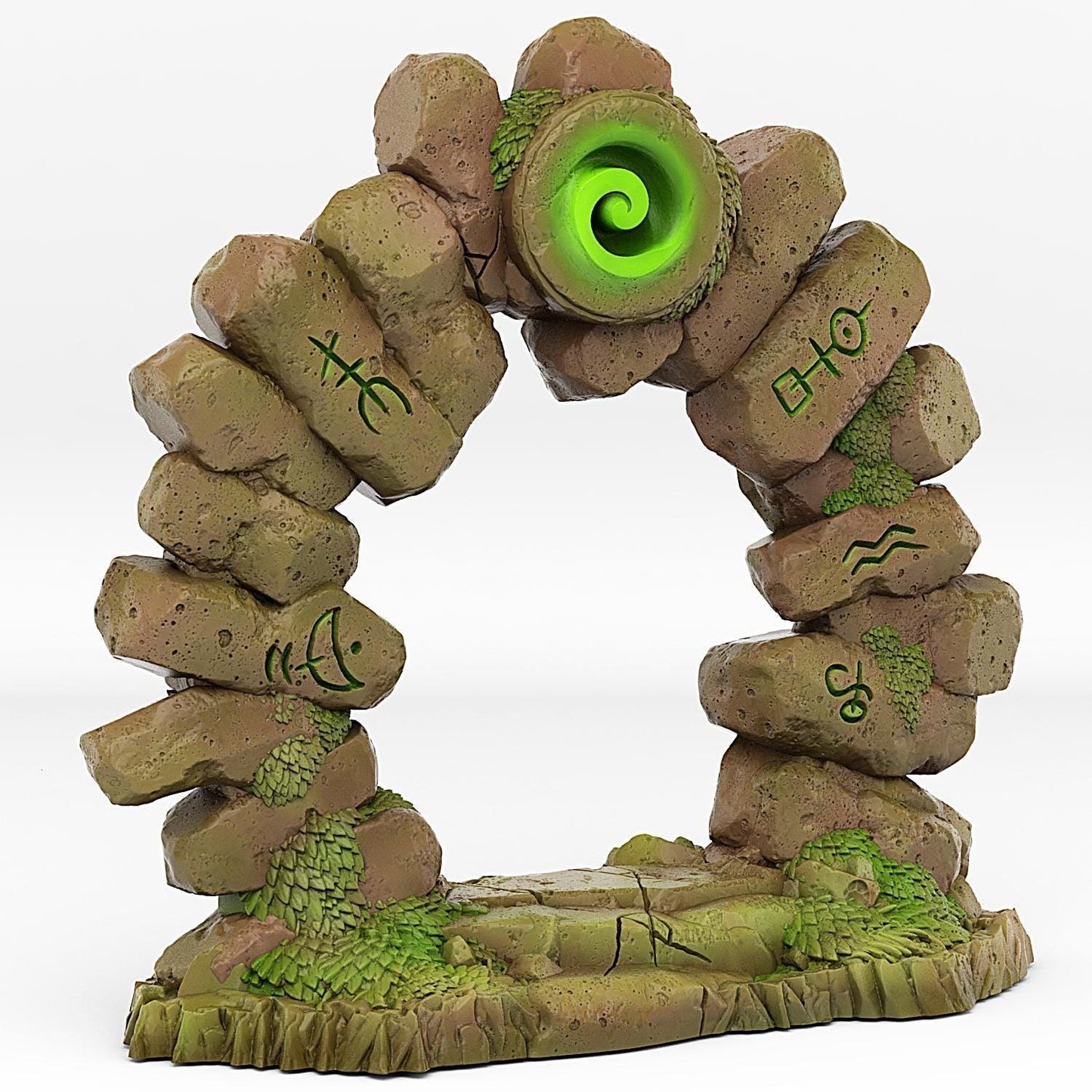 Druid Portal Miniature | Nature Magic Effect | Forest Dungeon Terrain Prop | 28mm or 32mm Scale - Plague Miniatures