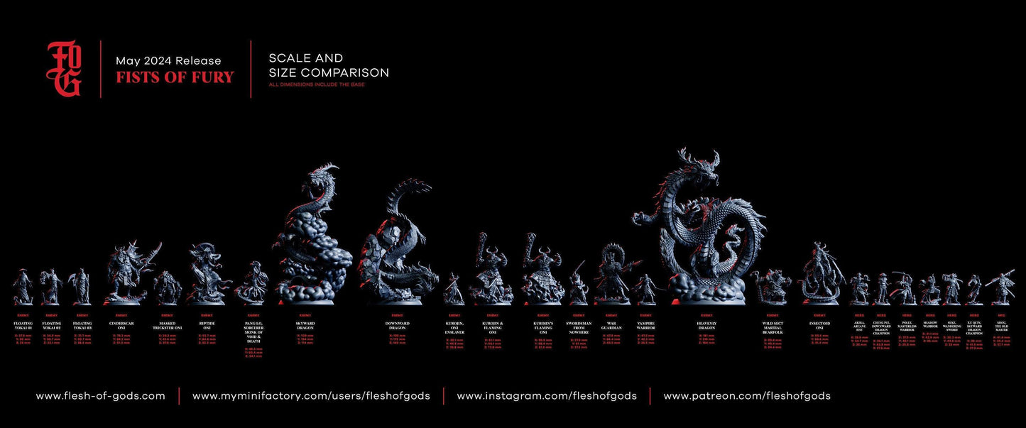 Floating Yokai D&D Monster Miniature | Undead Abomination | 32mm Scale - Plague Miniatures