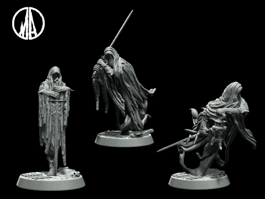 Forsaken Soul Miniature ghoul miniature - 3 Poses - 28mm scale Tabletop gaming DnD Miniature Dungeons and Dragons dnd 5e - Plague Miniatures