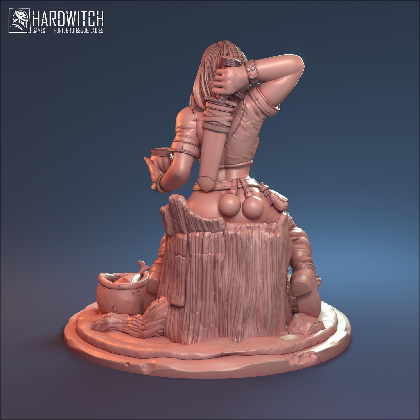 Ganna, Playful Pharmacist Miniature Nude NSFW Option | Mischievous Alchemist Miniature | 32mm or 75mm - Plague Miniatures