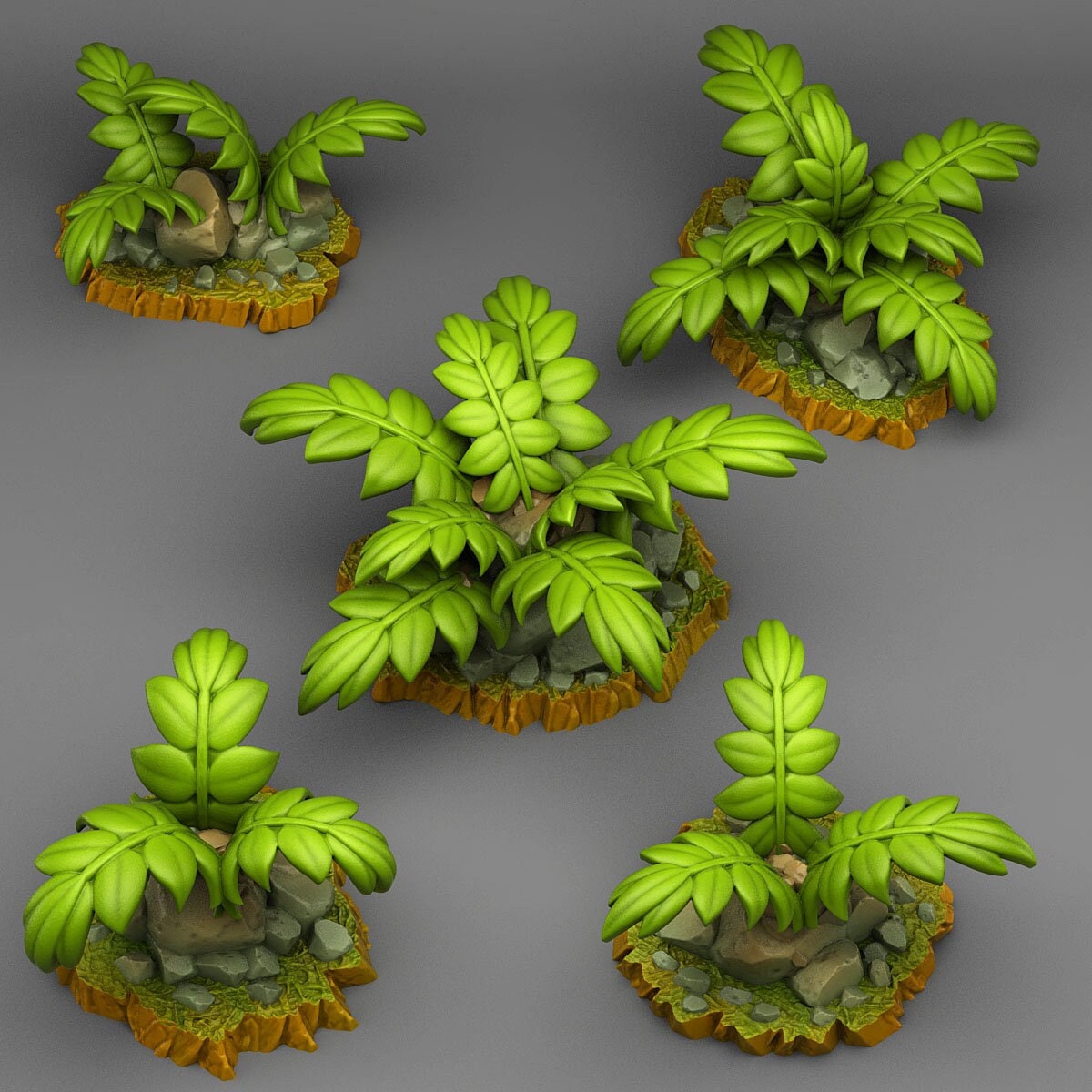 Celtic Plant Miniatures | Celtic set of 5 plants for Wargaming Terrain - Plague Miniatures