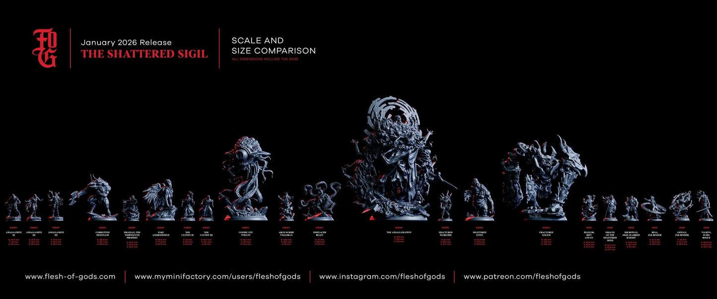 Fractured Golem Miniature | Huge Construct Monstrosity Figurine | 75mm Base