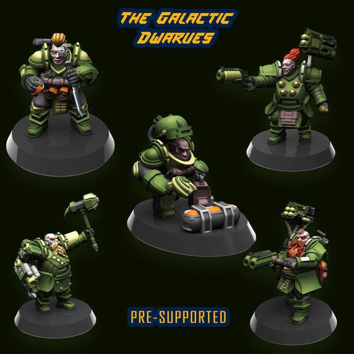 Leif, Turret Specialist Dwarf Miniature | Galactic Demolition Squad Member - Plague Miniatures