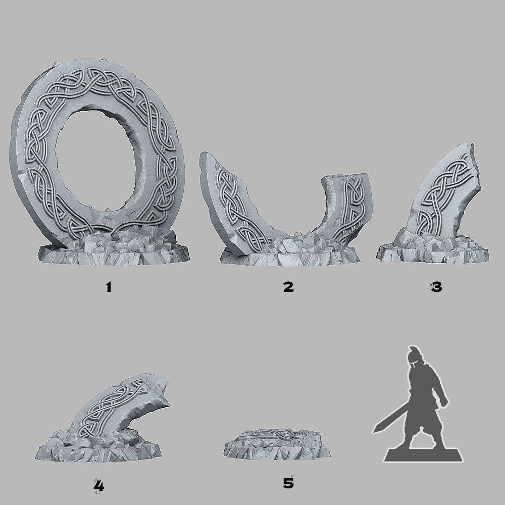 Magic Dwarf Ruins Miniatures | Ruins Terrain | 28mm or 32mm Scale - Plague Miniatures