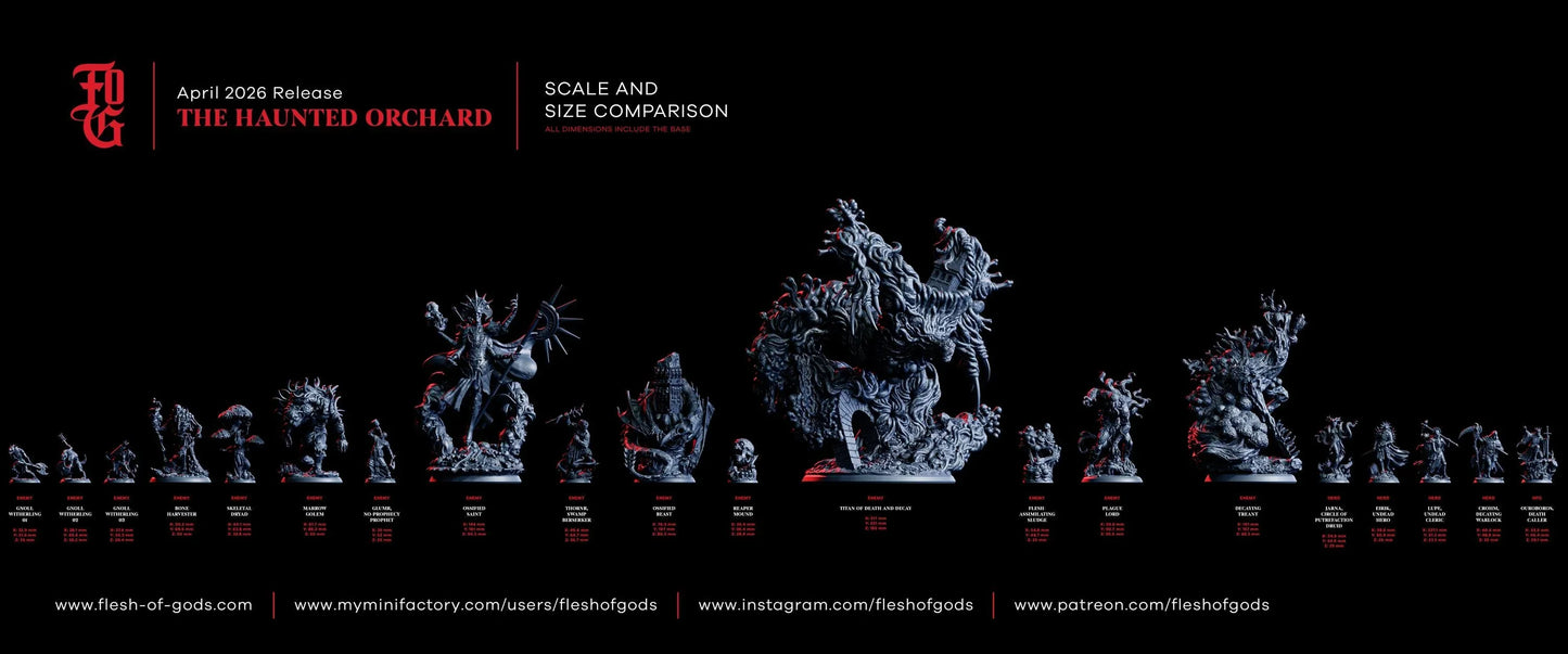 Plague Lord Miniature | Large Undead Plant Monstrosity Living Terrain Figurine | 50mm Base - Plague Miniatures