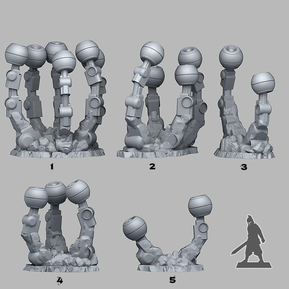 Robotic Eye Plant Miniatures | Eerie Wargaming Terrain | 28mm or 32mm Scale - Plague Miniatures