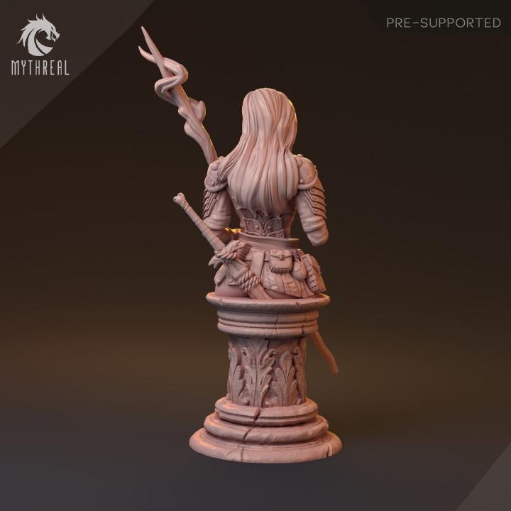 Shainor, Enchanting Mage | Sexy Human Female Sorceress Resin Bust Statue - Plague Miniatures