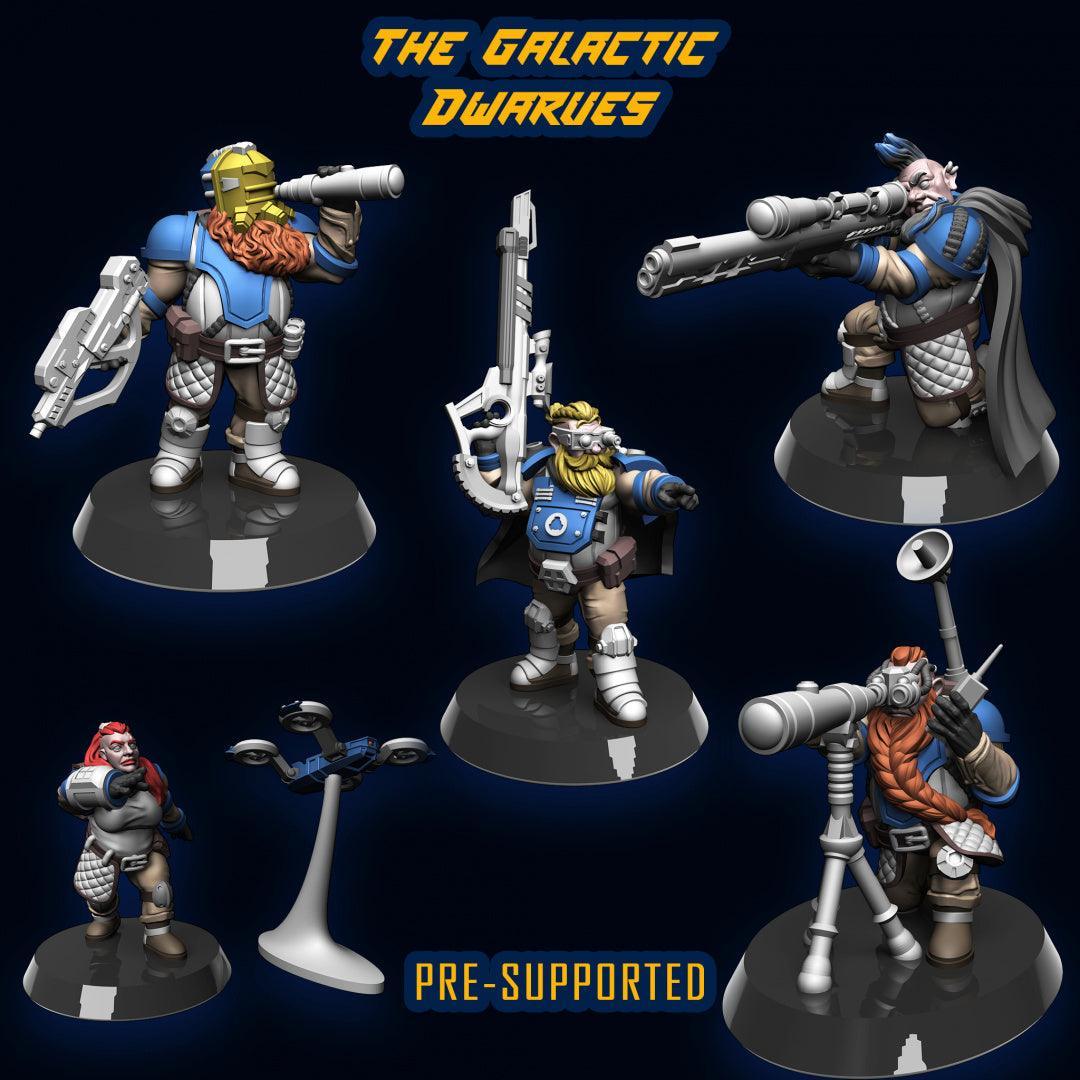 Spotter Torin, Telescope Dwarf Spotter Miniature | Galactic Sniper Squad Member - Plague Miniatures