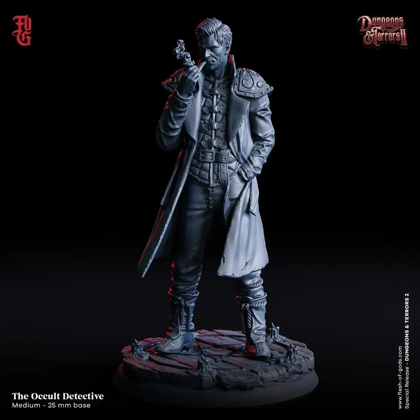 The Occult Detective Miniature | Sleuth of the Supernatural | 32mm Scale - Plague Miniatures