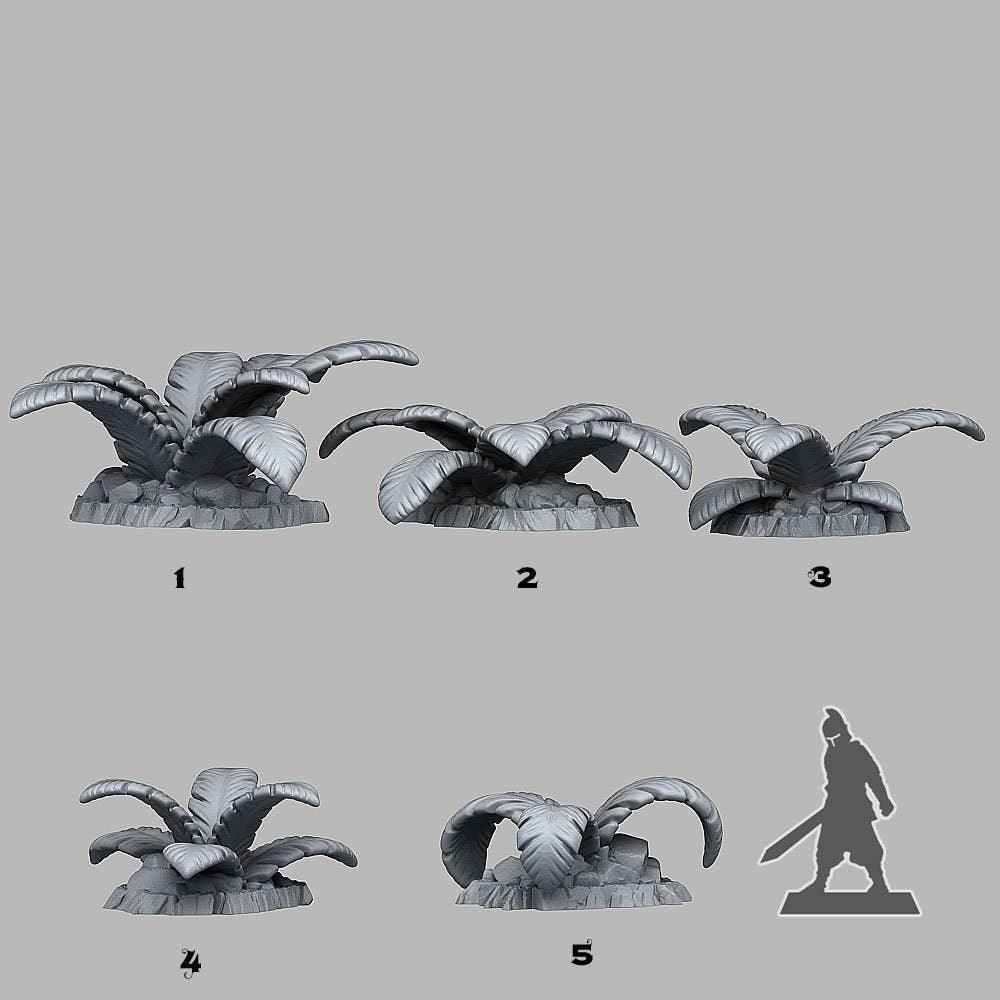 Tropical Island Plant Miniatures | Wargaming Terrain | 28mm or 32mm Scale - Plague Miniatures