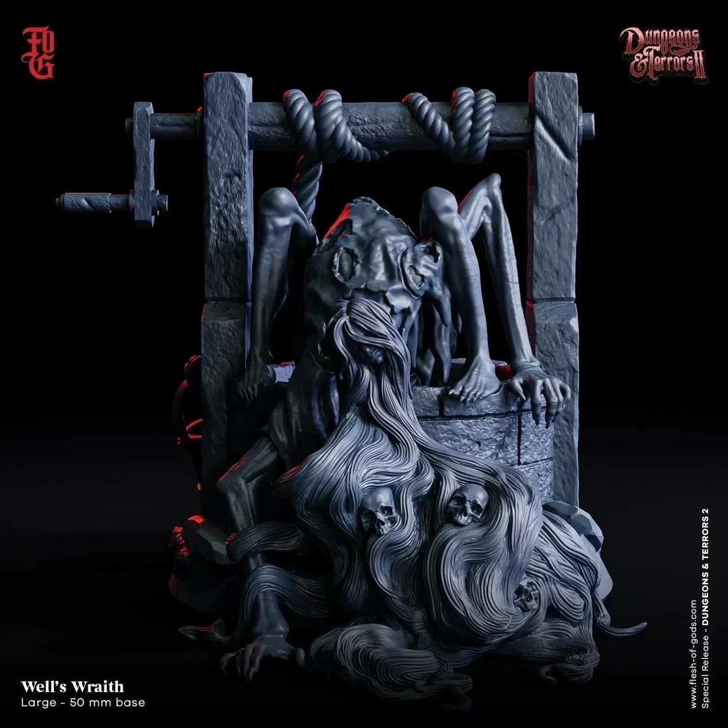 Well’s Wraith Miniature | Specter of Cursed Waters | 50mm Base - Plague Miniatures