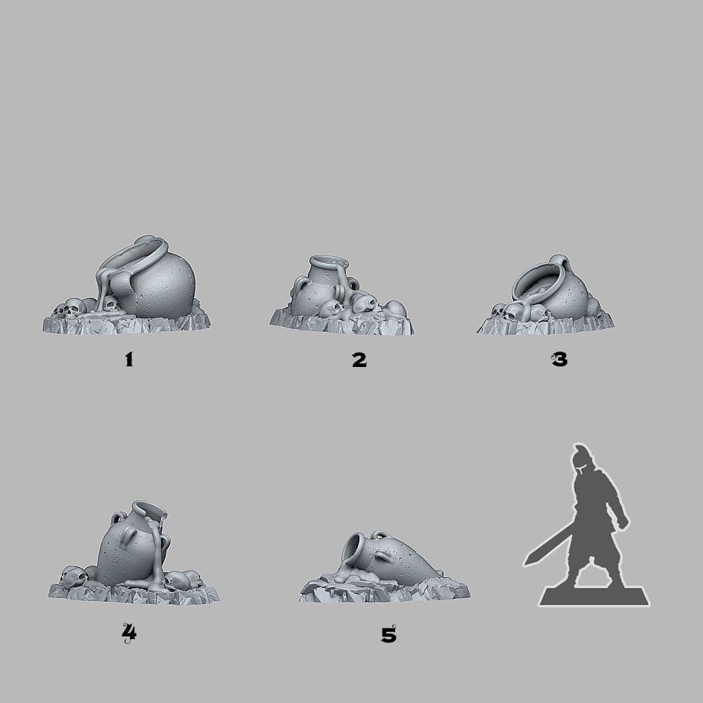 Witch Cauldron Miniatures | Toxic Plague Wargaming Terrain Set | 28mm or 32mm Scale - Plague Miniatures