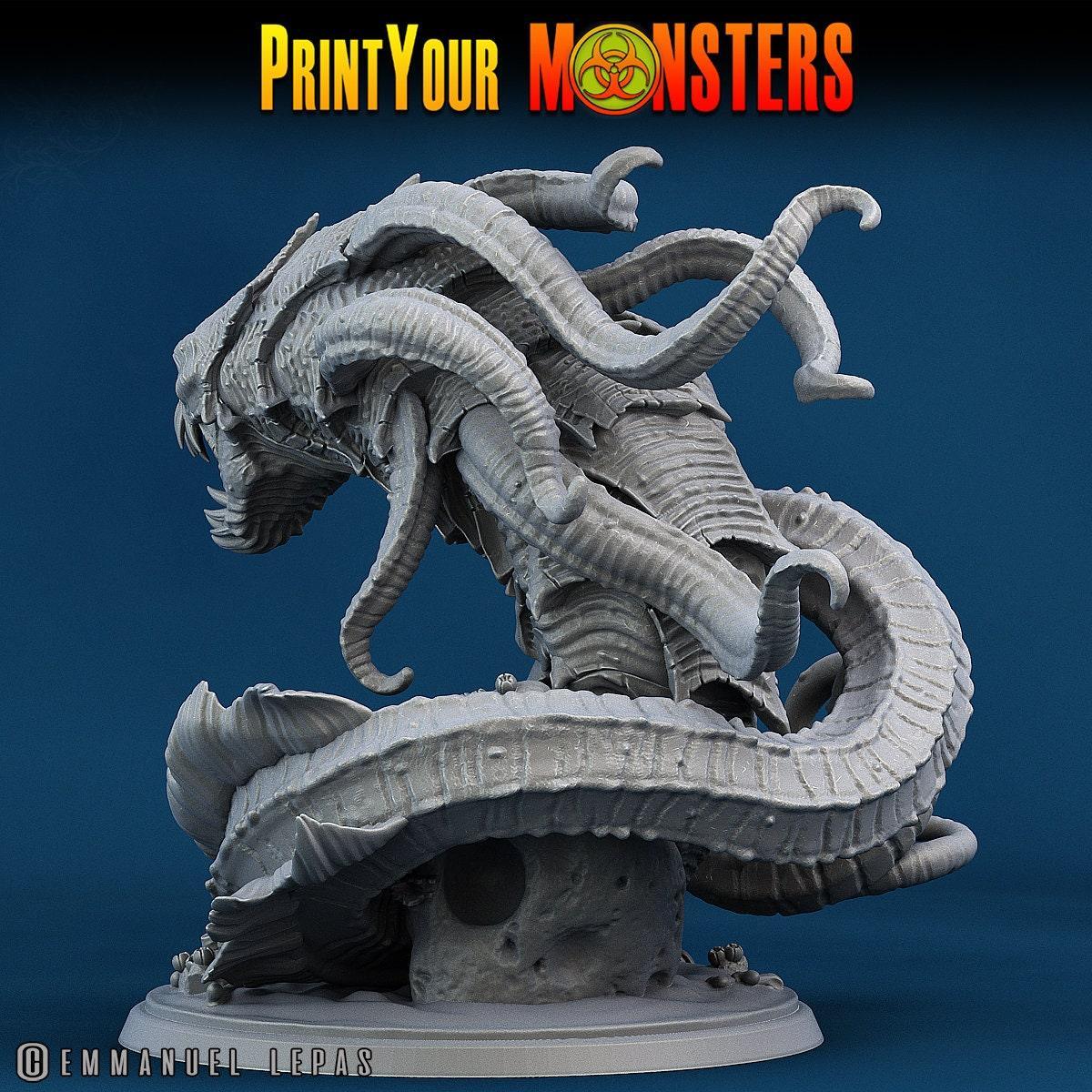 Aboleth Underwater Monster Miniature | Miniature for Tabletop gaming and DnD 5e - Plague Miniatures
