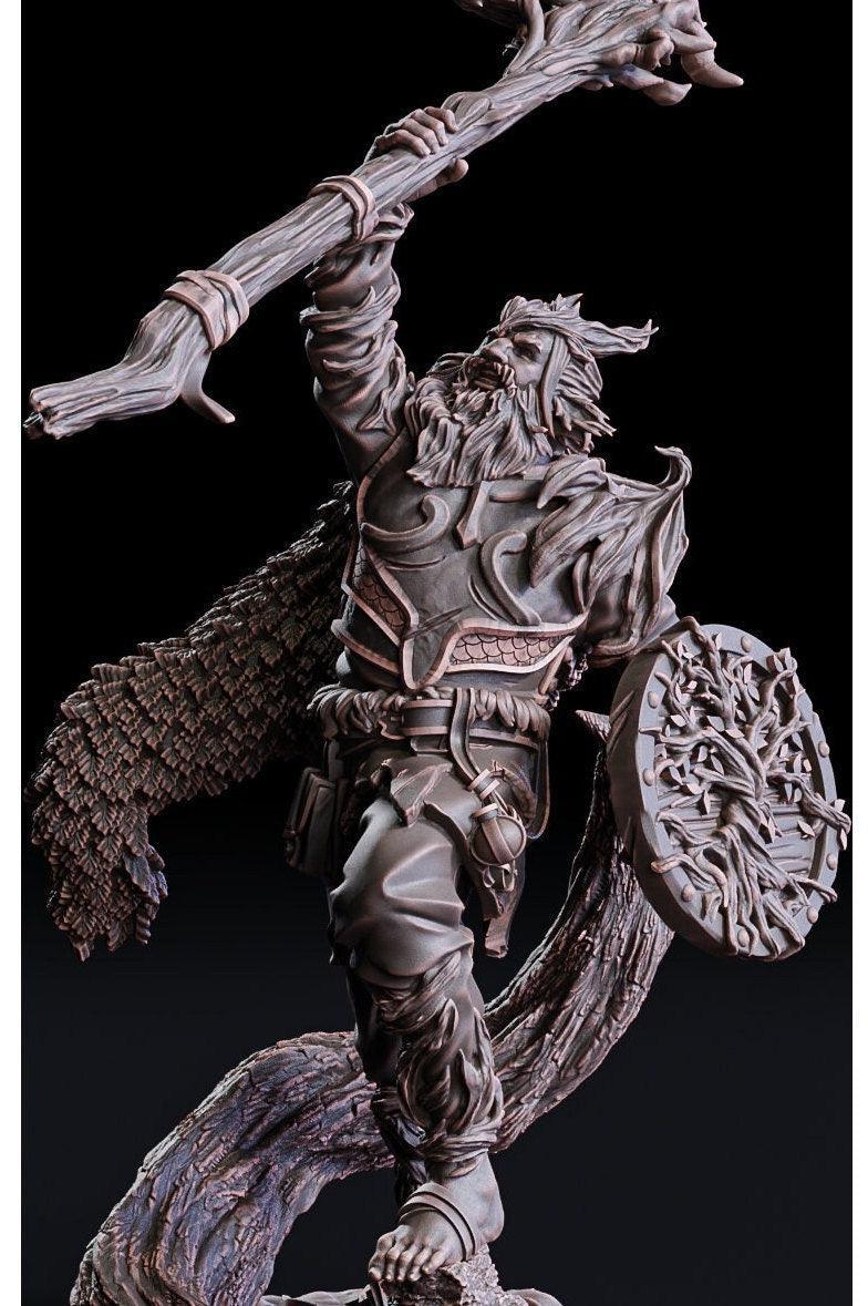 Ardreth, the Nature's Guardian Firbolg Druid Miniature | Dungeons and Dragons 5e | 32mm Scale - Plague Miniatures