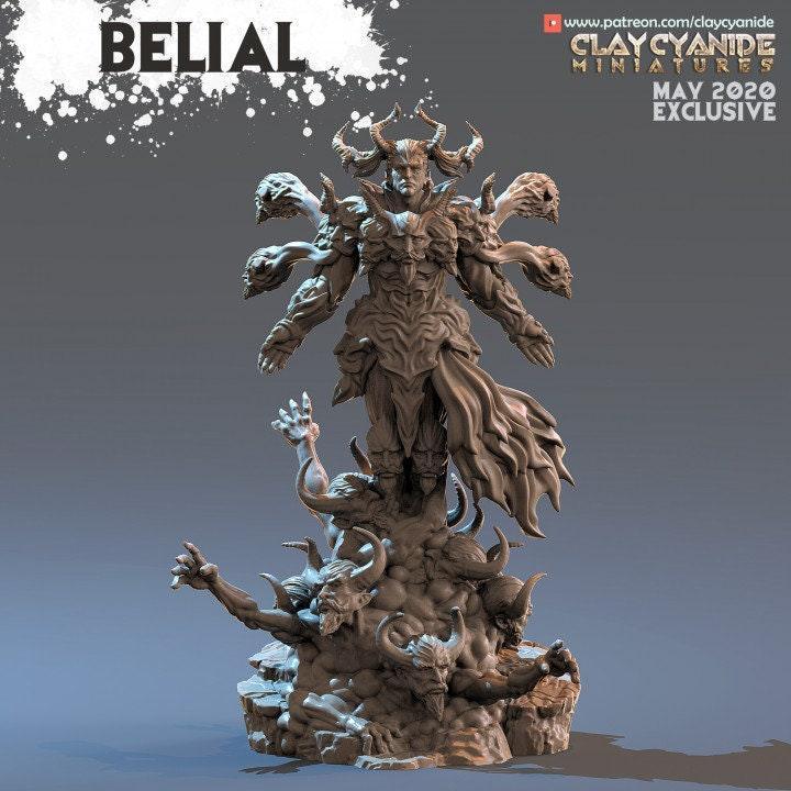 Belial Demon Miniature | Dungeons and Dragons Demon Figurine | 32mm Scale - Plague Miniatures
