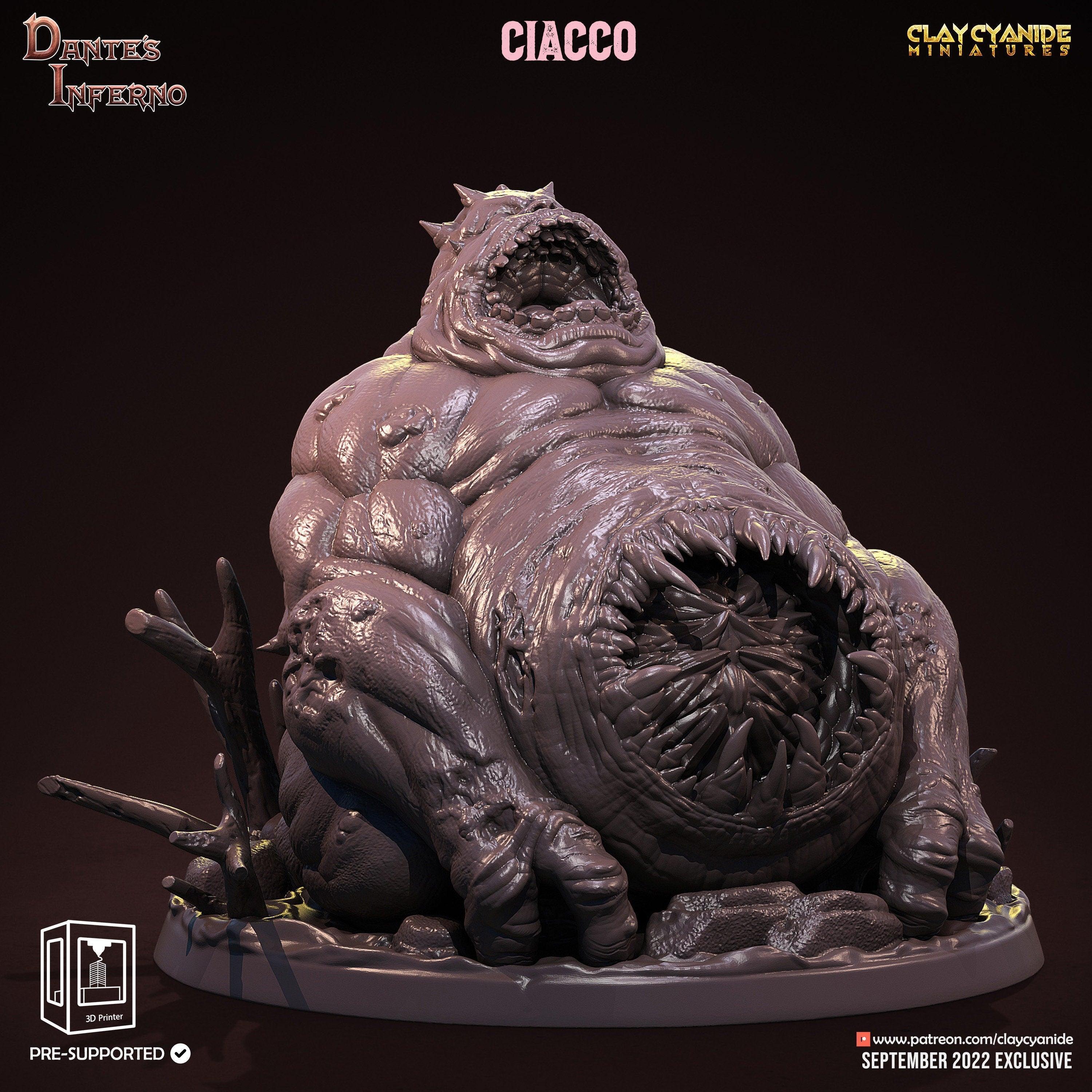 Ciacco Monster Miniature | Gluttony Incarnate | 32mm Scale