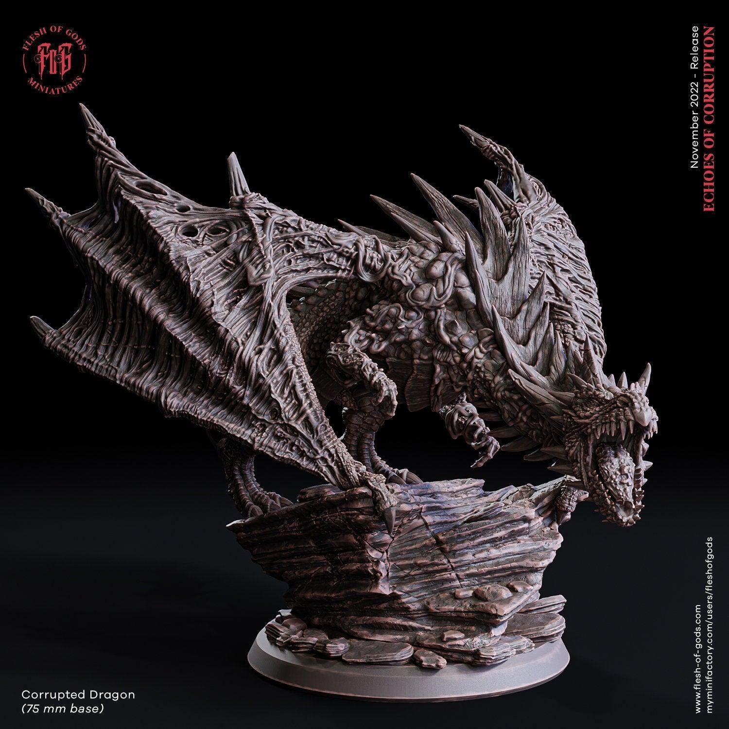 corrupted monsters Corrupted Dragon Miniature | Dynamic Monster for DnD