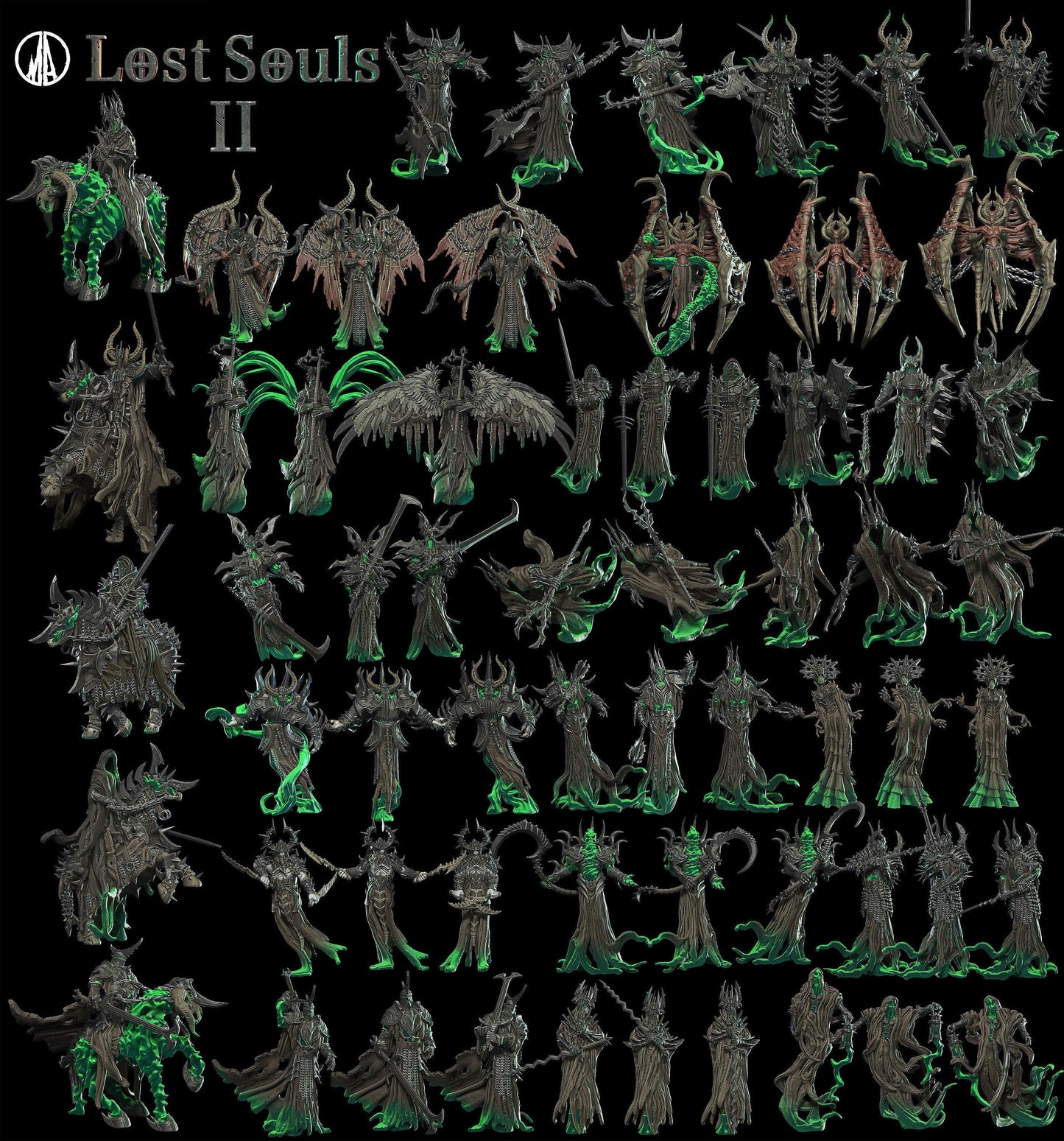 Corrupted Rider Miniature 28mm scale Tabletop gaming DnD Miniature Dungeons and Dragons,dnd 5e dungeon master gift - Plague Miniatures