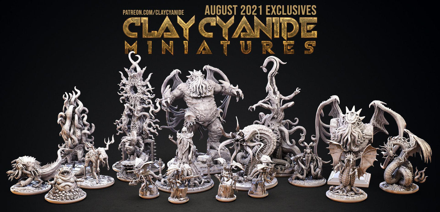 Cthulhu Bust | Clay Cyanide | Resin Bust Miniature Bust | Tabletop Gaming | DnD Miniature | Dungeons and Dragons | Cthulhu Statue - Plague Miniatures