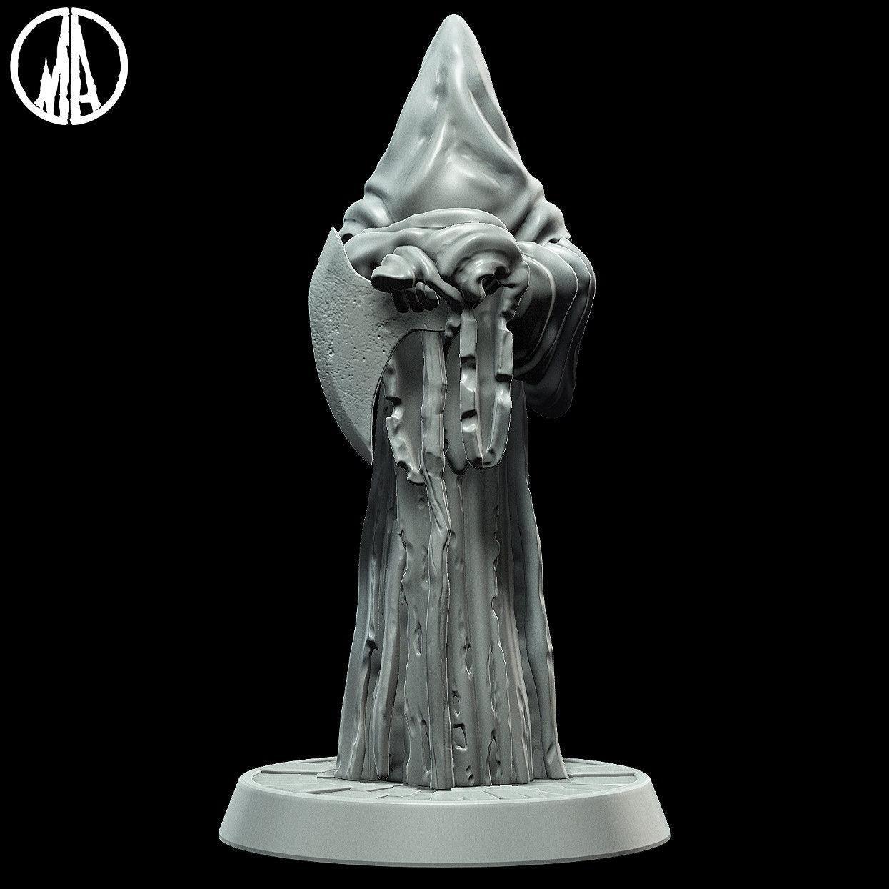 Dreadful Headsman Miniature | 3 Poses | 28mm scale Tabletop gaming DnD Miniature Dungeons and Dragons, dnd monster manual dnd 5e - Plague Miniatures