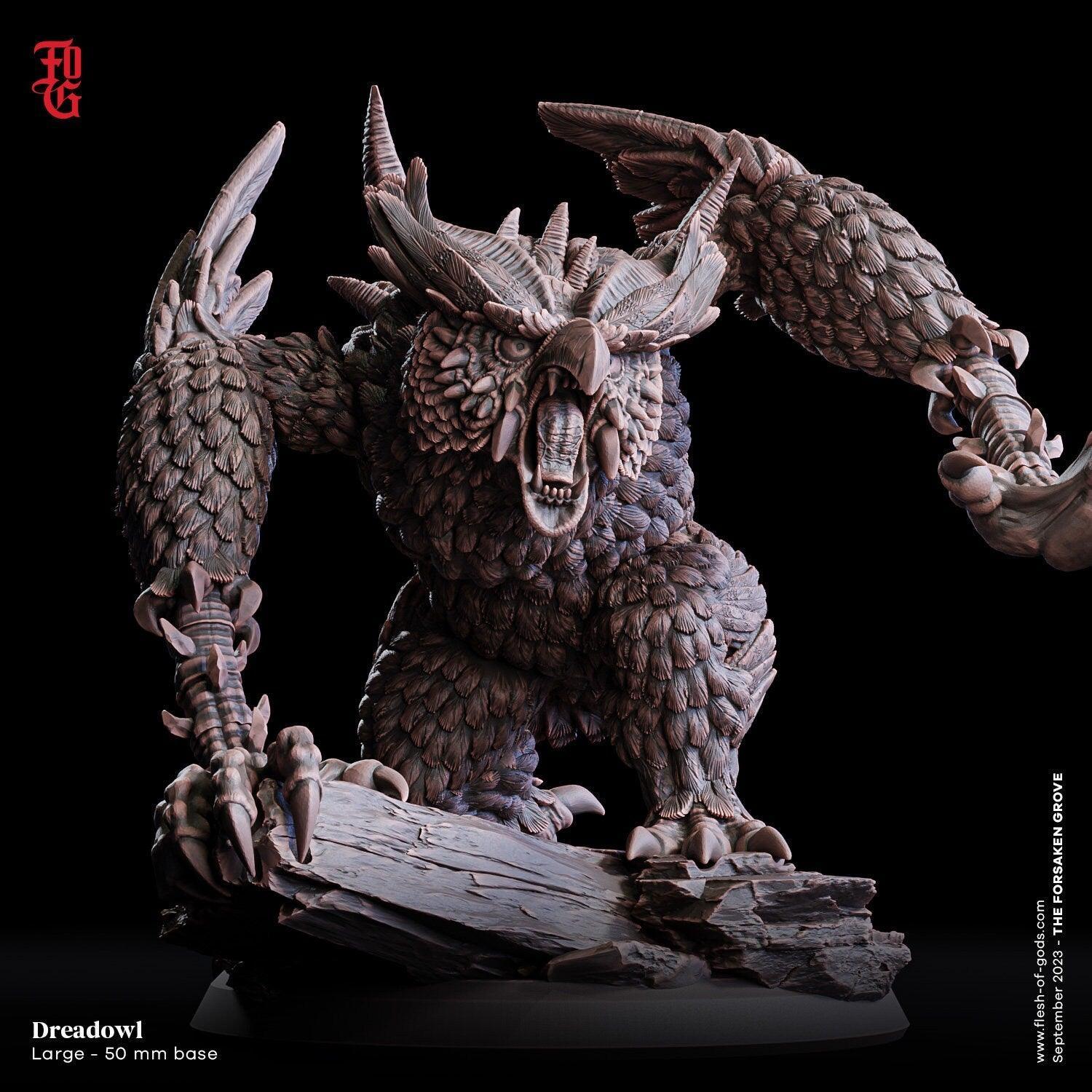 Dreadowl Miniature | Terrifying DnD Monster for Large-Scale Fantasy Battles 