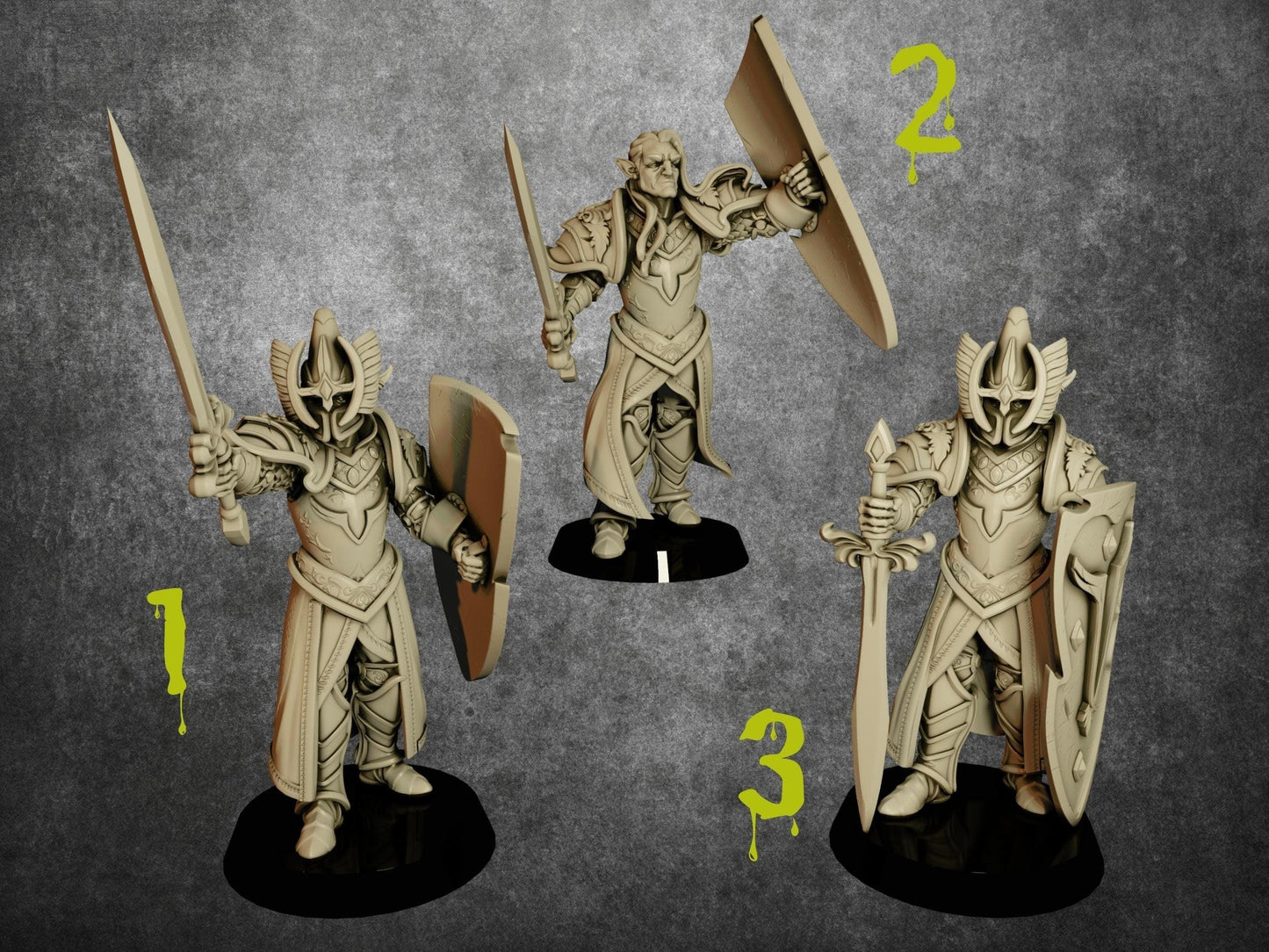 Elf Prince Miniatures | Noble Swordsmen of the Elven Realm | 32mm Scale - Plague Miniatures