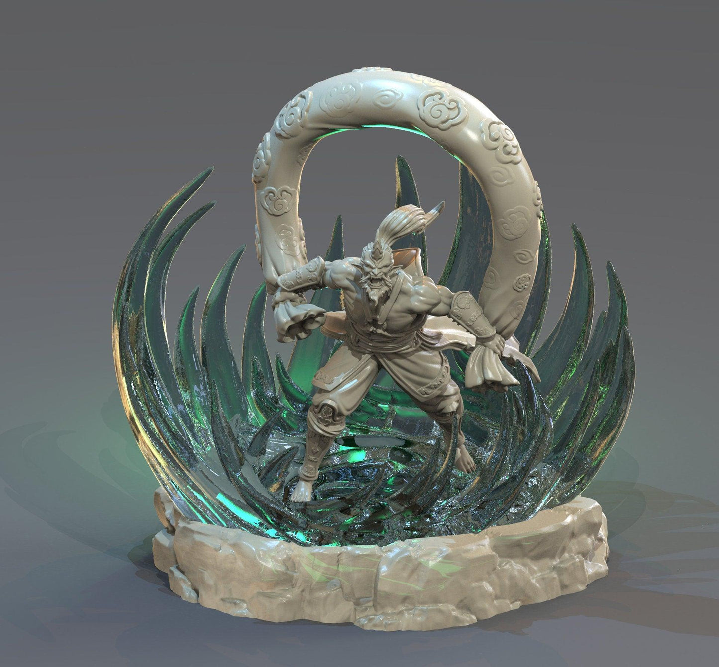 Fujin Miniature | Japanese God of Wind Figurine | 32mm Scale - Plague Miniatures
