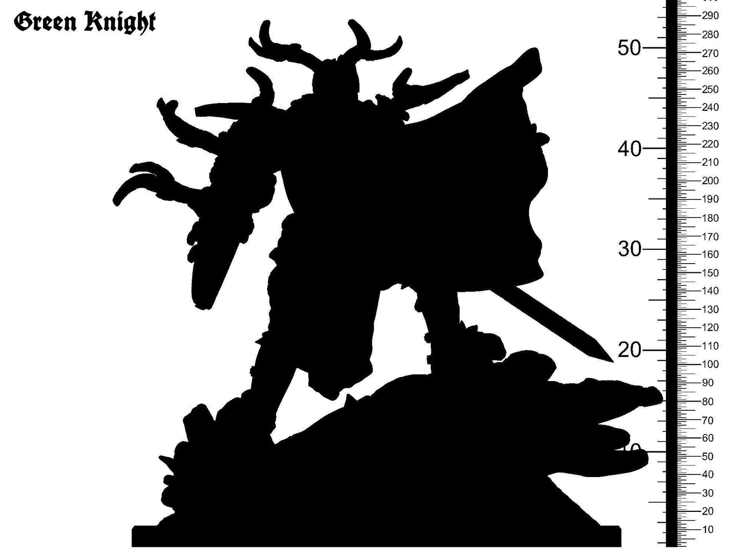 Green Knight Miniature for DnD 5e | Legendary Fantasy Figure for Tabletop Role-Playing | 32mm Scale - Plague Miniatures