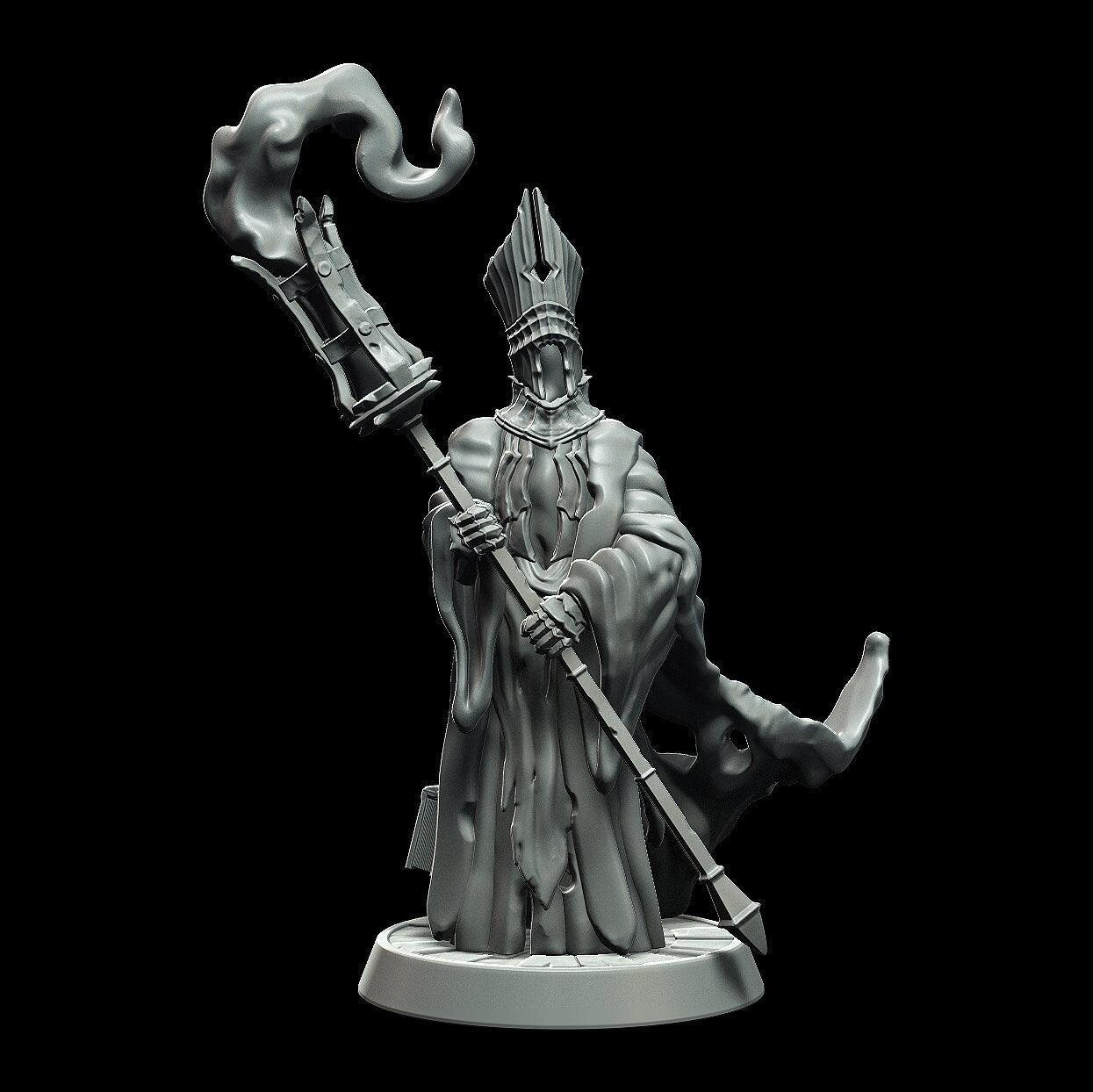 Insane Cleric Miniature witch miniature - 3 Poses - 28mm scale Tabletop gaming DnD Miniature Dungeons and Dragons,dnd 5e - Plague Miniatures