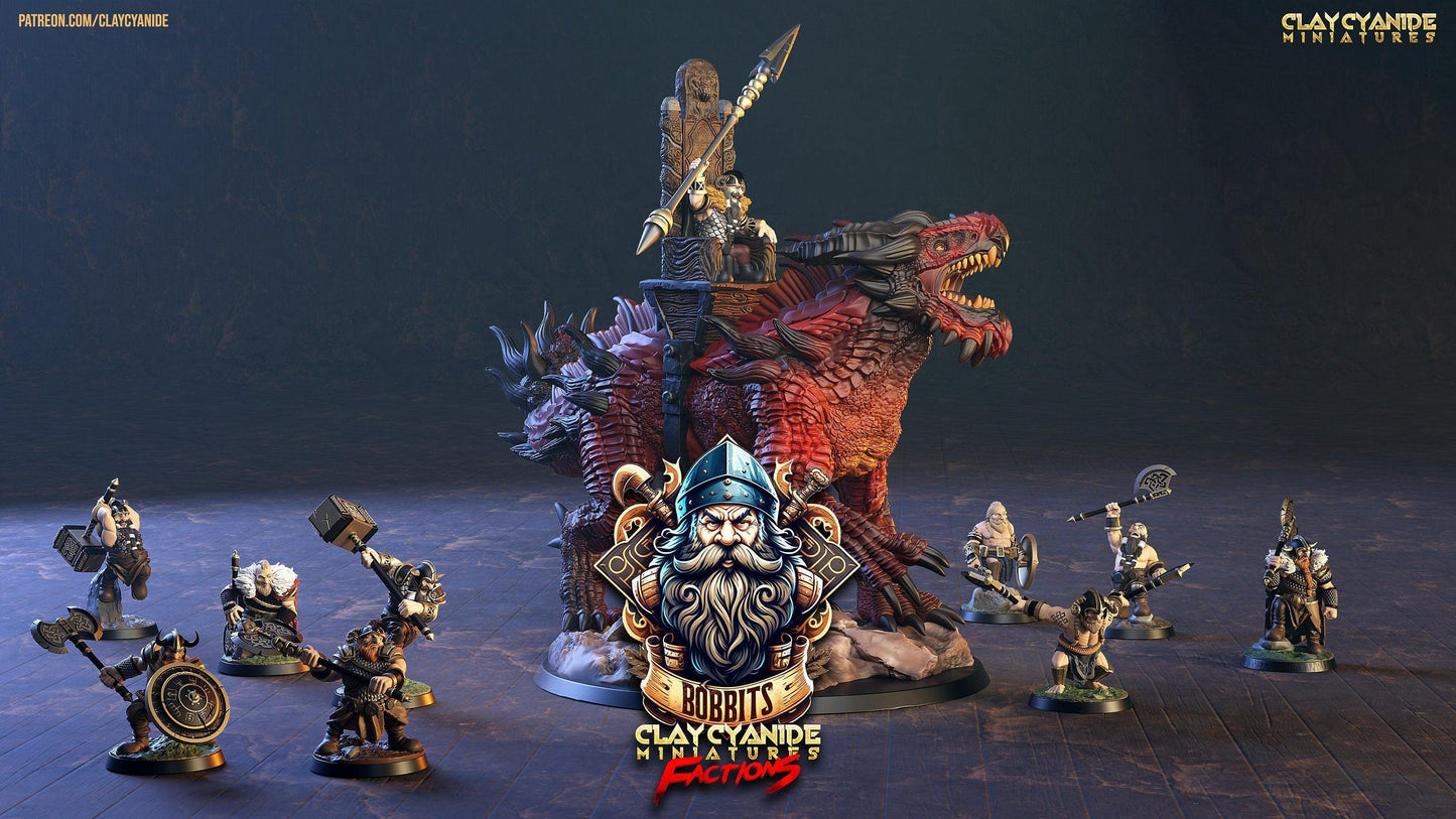 Kopiko Dwarf Miniature | Valiant Dwarf Warrior from The Bobbits Guild | 32mm Scale - Plague Miniatures