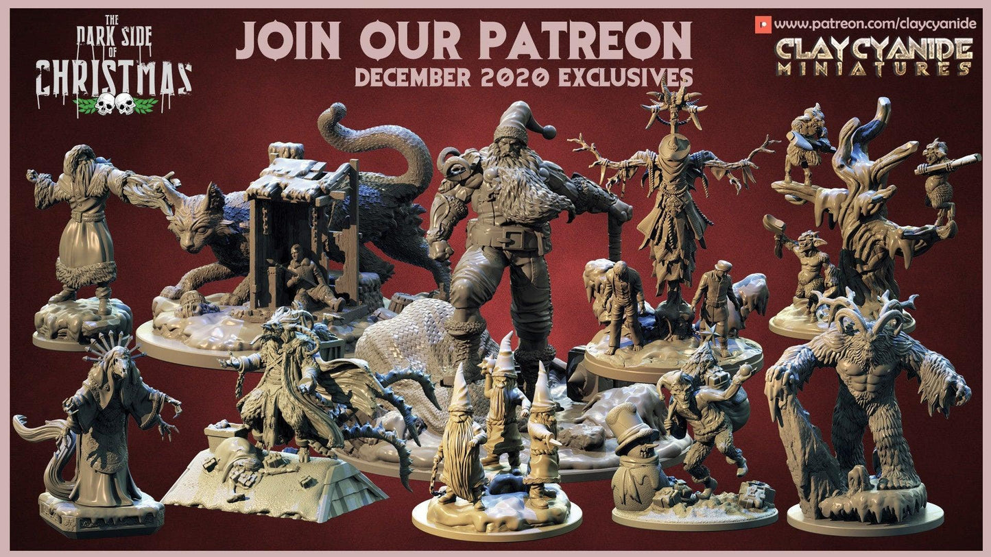 Krampus Christmas Miniature | Dark Holiday Figure for Festive Gaming | 32mm Scale - Plague Miniatures