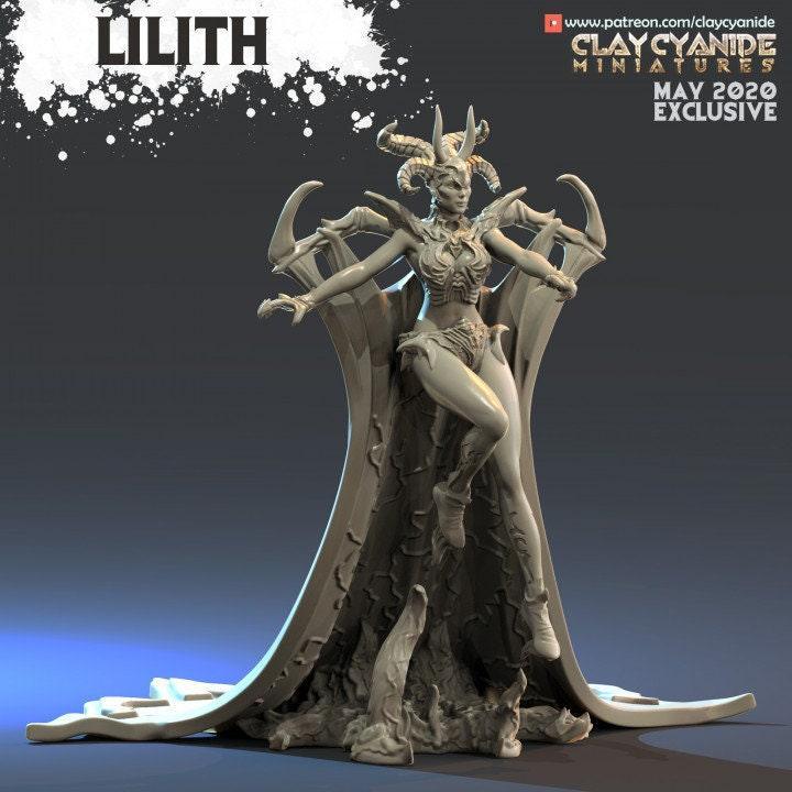 Lilith Demon Miniature | Female Demon Miniature | 32mm Scale - Plague Miniatures
