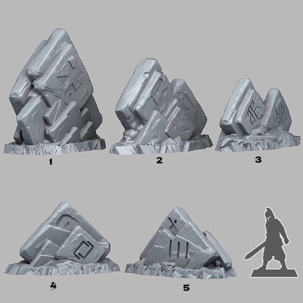Magic Rock Ruin Miniatures | Wargaming Terrain Set | 28mm or 32mm Scale - Plague Miniatures
