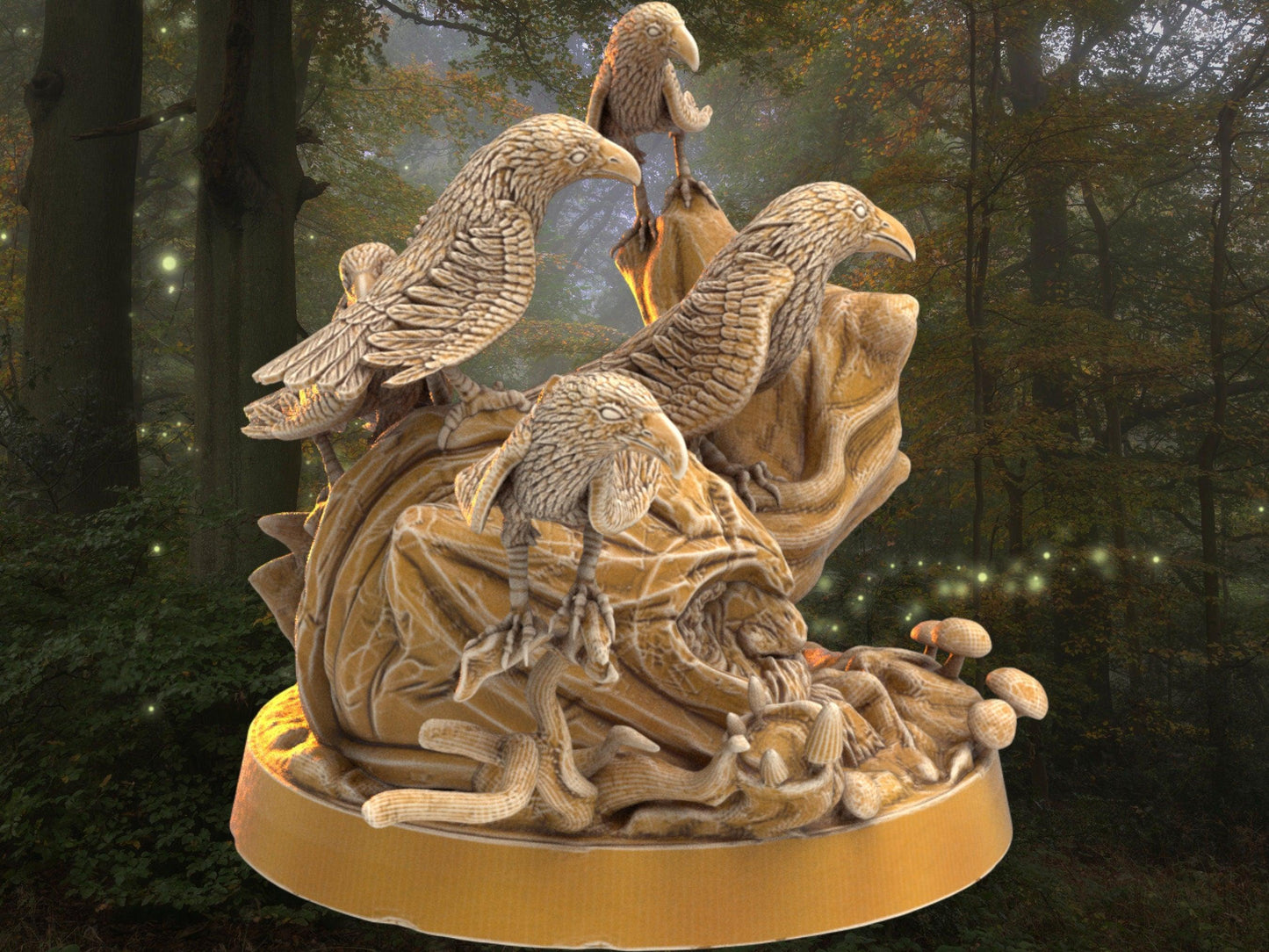 Murder of Crows Miniature | Dragon's Forge | 32mm DnD 5e | Tabletop Gaming DnD Miniature | Dungeons and Dragon bird miniature - Plague Miniatures