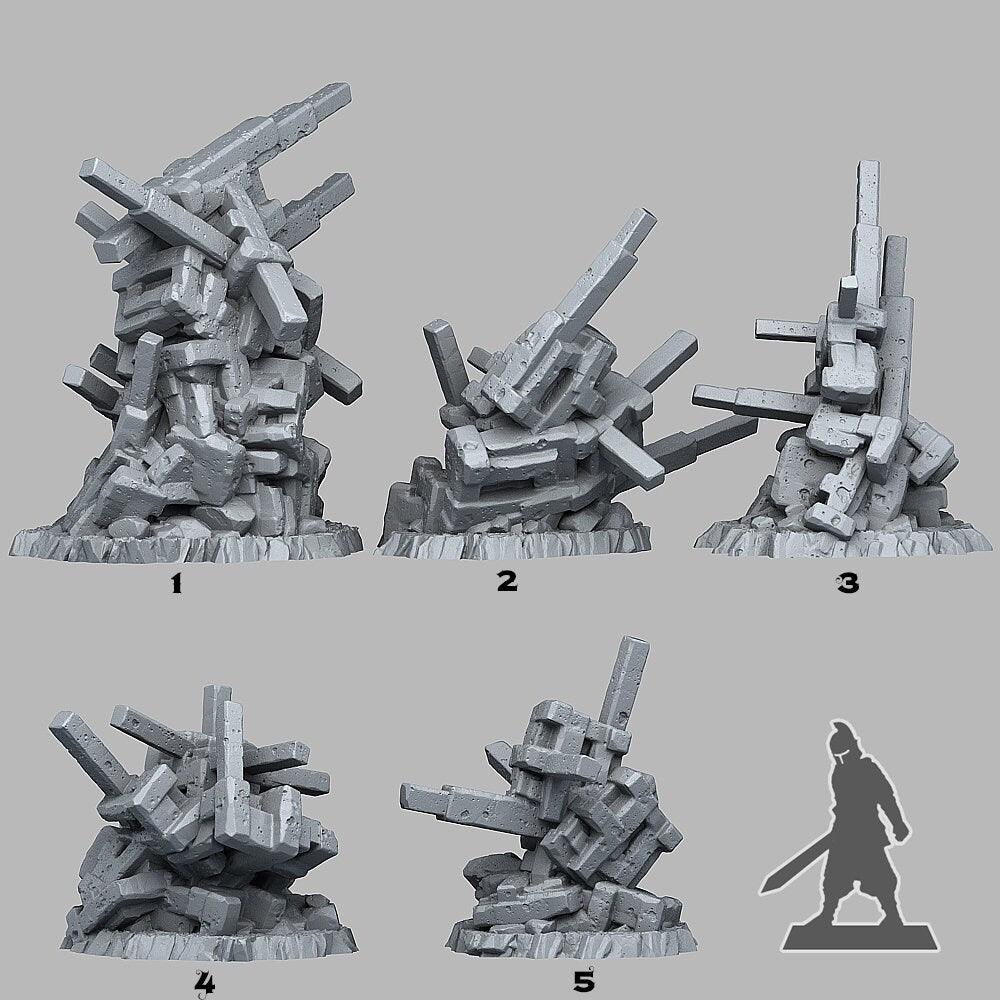 Natural Trap Stone Miniatures | Wargaming Terrain Set | 28mm or 32mm Scale - Plague Miniatures