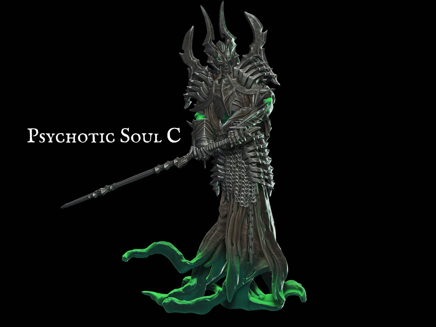 Psychotic Soul Miniature - 3 Poses - 28mm scale Tabletop gaming DnD Miniature Dungeons and Dragons, ttrpg dnd 5e dungeon master gift - Plague Miniatures