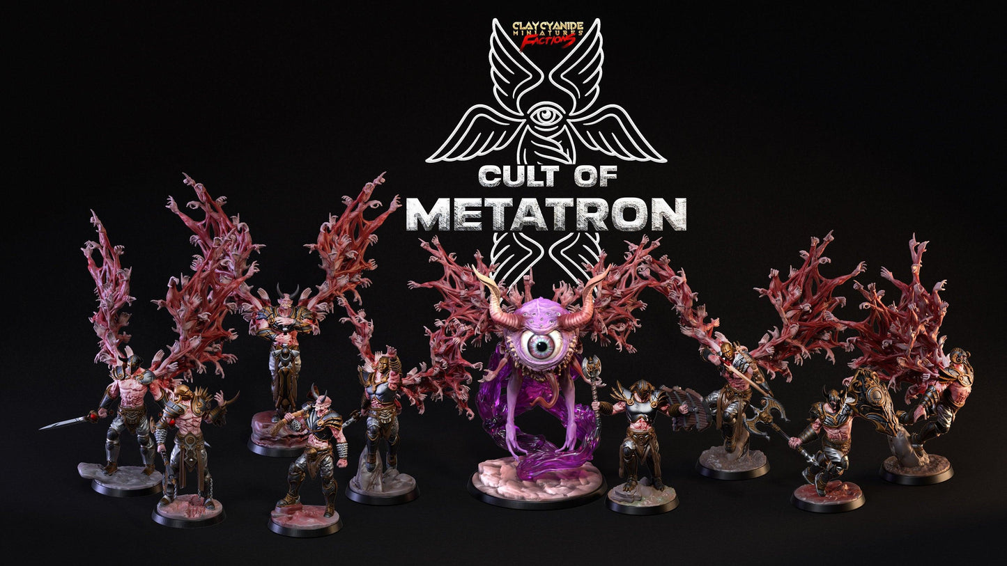 Ramganesh Demon Miniature | Muscular Demon Dual Wielding Swords with Wing-like Appendages | 32mm Scale - Plague Miniatures