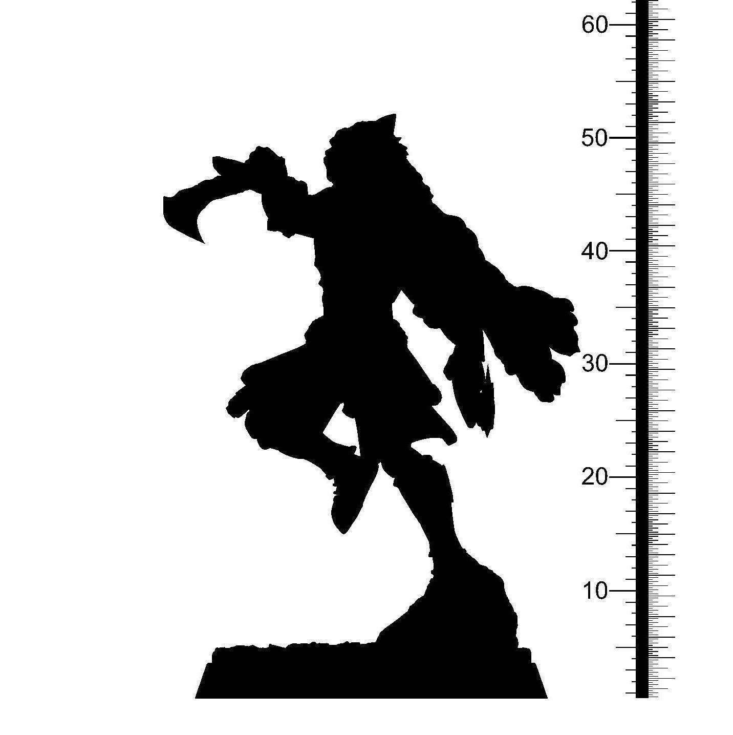 Skima Werecat Miniature | Feline Hybrid Shapeshifter for Tabletop RPGs | 32mm Scale - Plague Miniatures