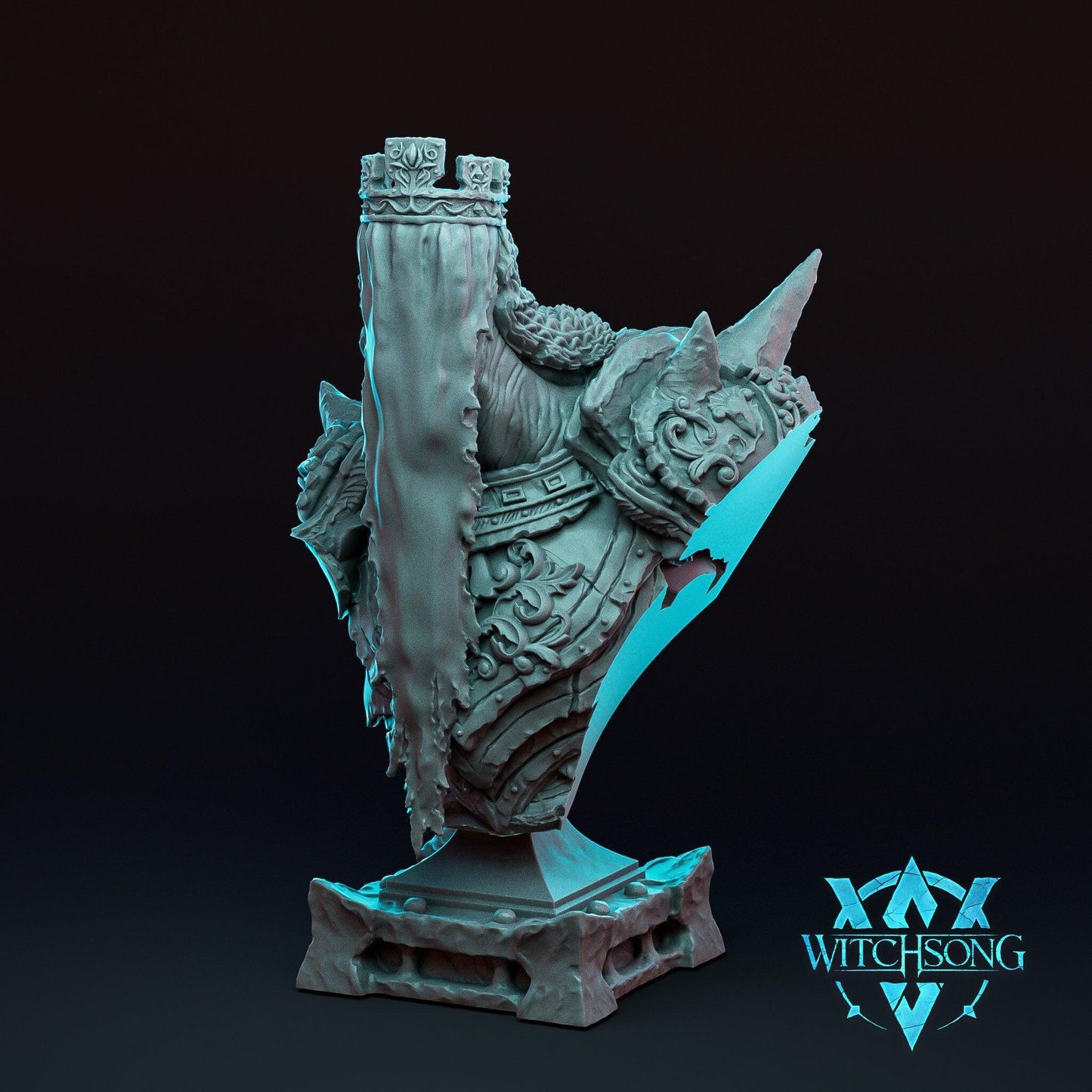 The Faceless King | WitchSong | Tabletop Gaming | DnD Miniature | Dungeons and Dragons | dnd monster manual king miniature resin figure - Plague Miniatures