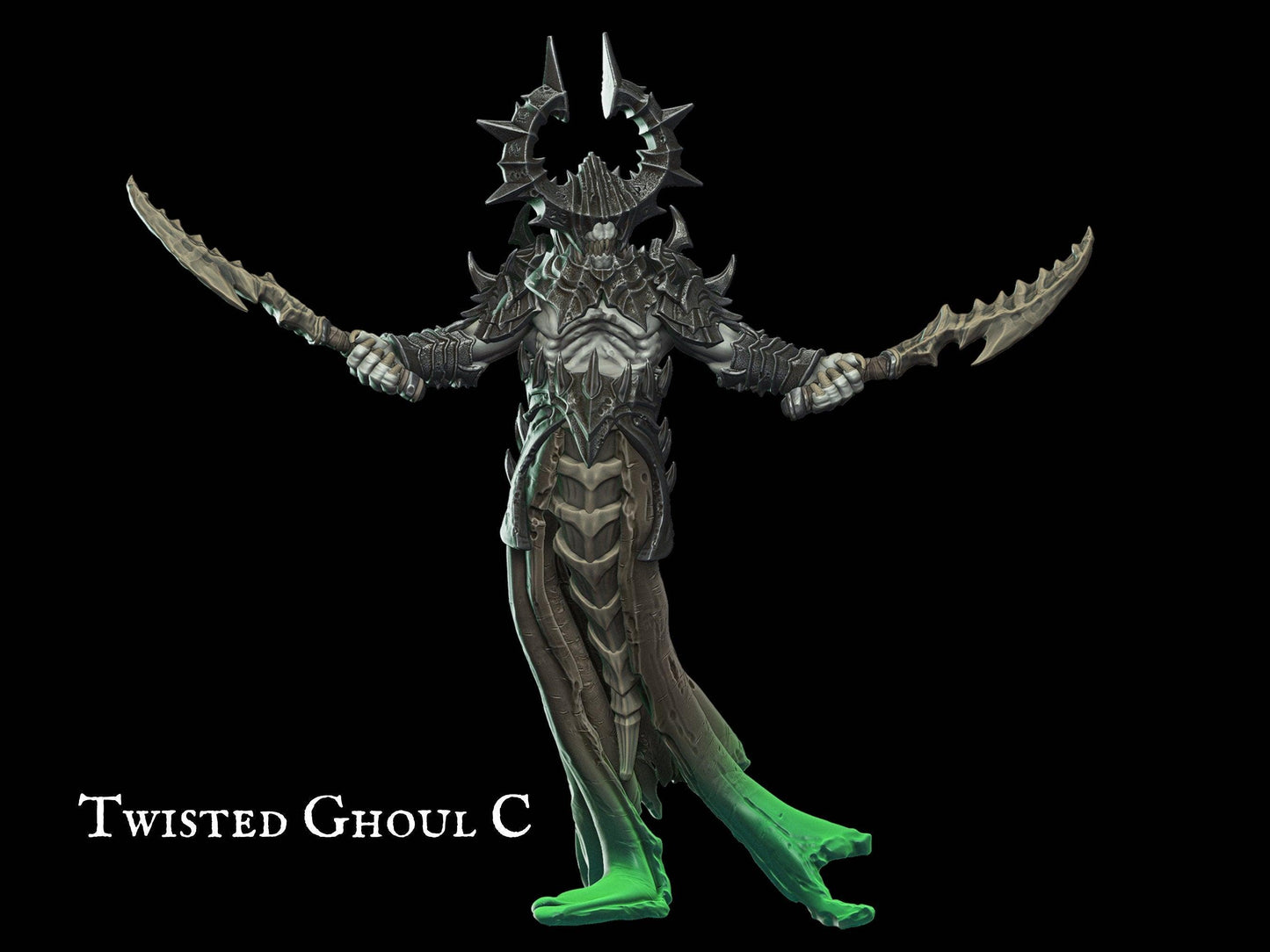 Twisted Ghoul Miniature ghoul miniature - 28mm scale Tabletop gaming DnD Miniature Dungeons and Dragons, Mage miniature, dnd 5e wargaming - Plague Miniatures