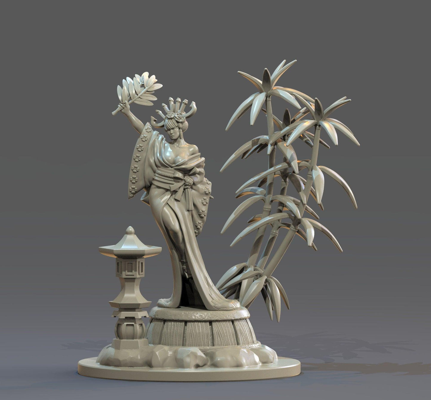 Uzumi Miniature | Radiant Japanese Deity of Light Figurine | 32mm Scale - Plague Miniatures