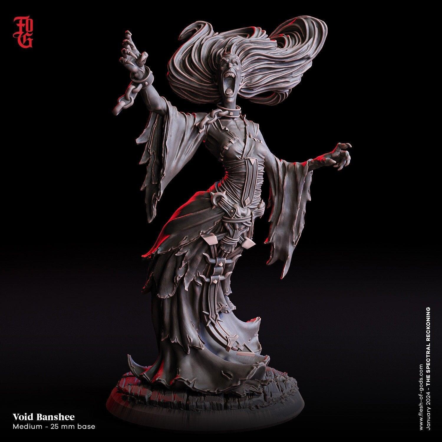 undead monsters dnd Void Banshee Miniature | Female Undead Ethereal Monster for DnD 5e