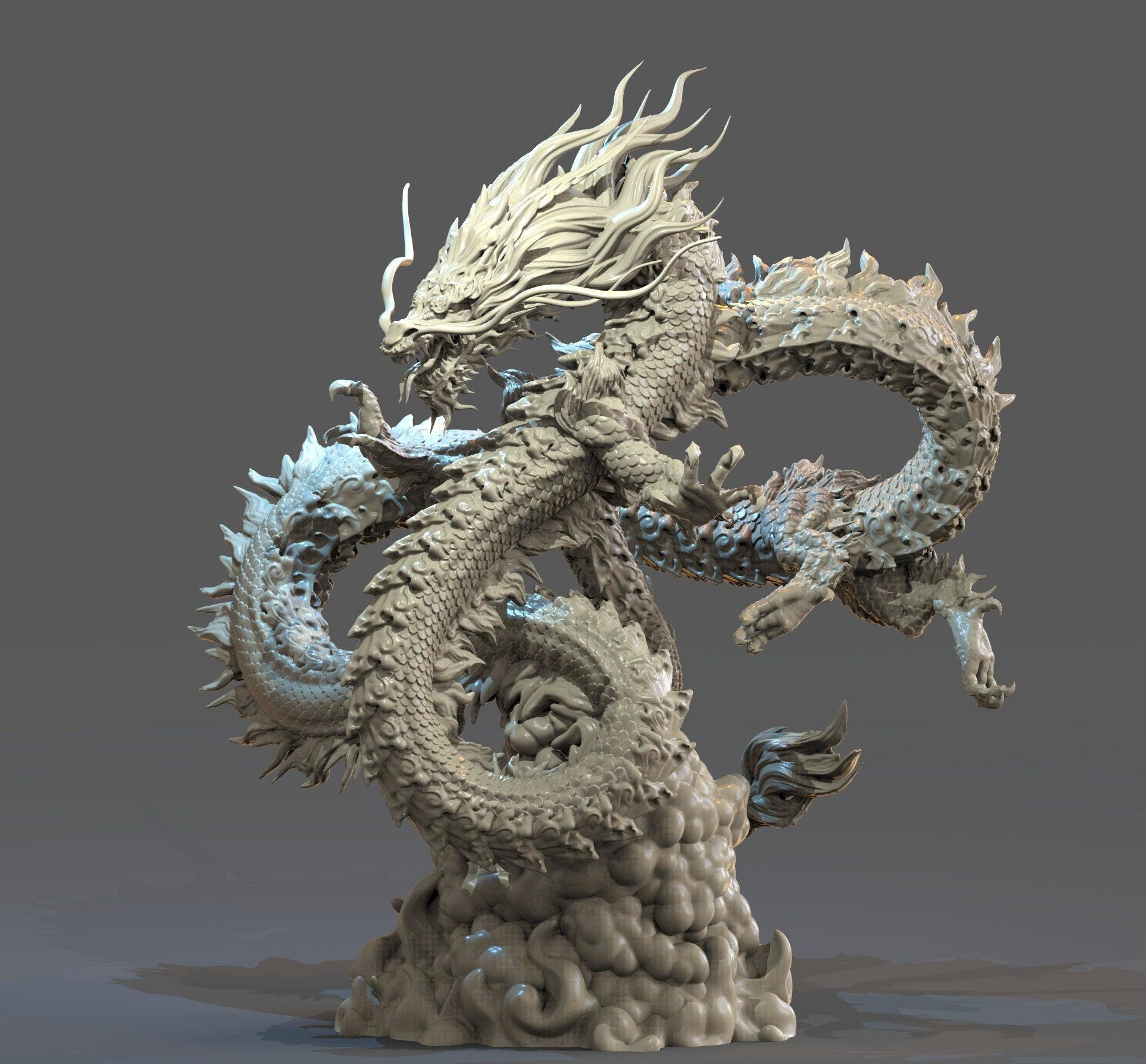 chinese sea monsters Watatsumi Miniature | Majestic Japanese Sea King Monster for DnD 5e