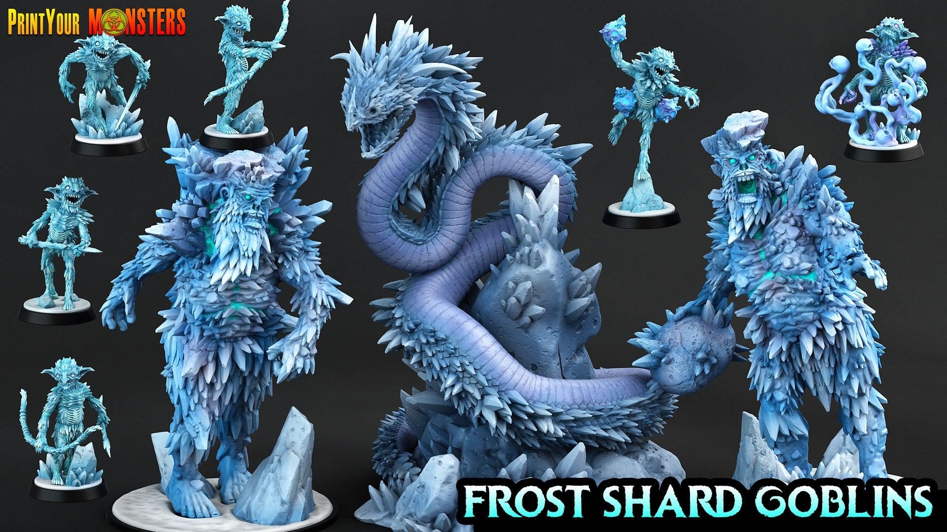 Screaming Ice Goblin Miniature | Frosty Harbingers of Everfrost Chaos - Plague Miniatures