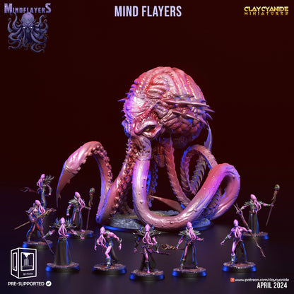 Quel'Zorath, Cthulhu-Inspired Mind Flayer Miniature | 32mm Scale - Plague Miniatures