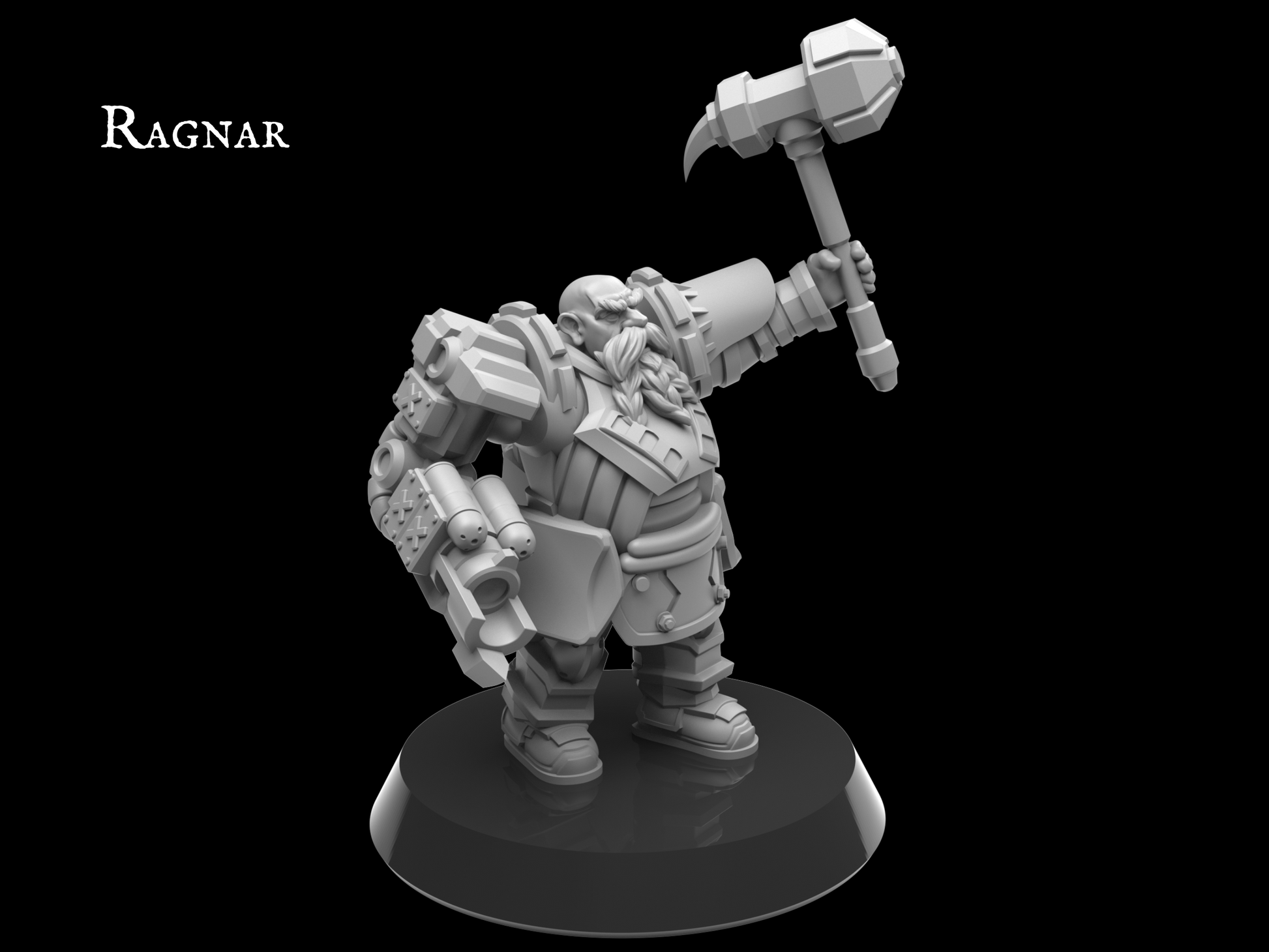 Freya, Heavy Armament Dwarf Miniature | Galactic Demolition Squad Member - Plague Miniatures